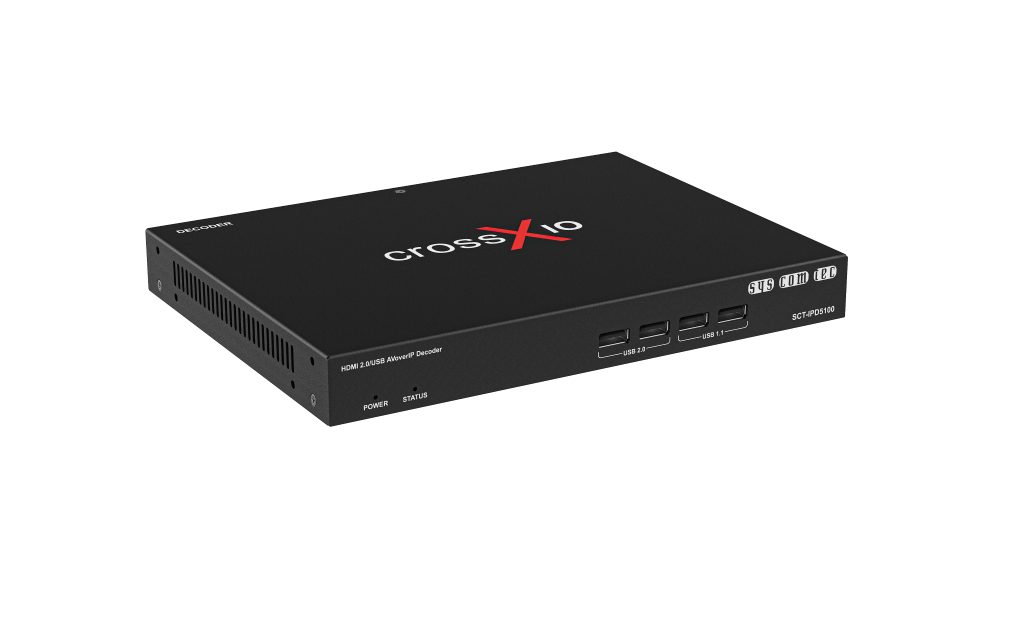 syscomtec crossXio AVoverIP Decoder 4K HDMI2.0/DANTE/PoE  SCT-IPD5100